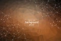 Abstract Polygonal Space Background with Connecting Dots and Lines. Low Poly Vector Illustration Royalty Free Stock Photo