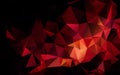 Abstract polygonal dark red geometric background. Low poly. Royalty Free Stock Photo