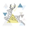 Abstract polygonal deer illustration.