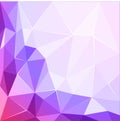 Abstract polygonal geometric facet shiny pink and violet background illustration