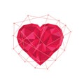 Abstract polygonal heart shape design vector Royalty Free Stock Photo