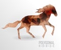 Abstract polygonal horse. Geometric hipster