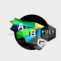 Abstract polygonal infographics