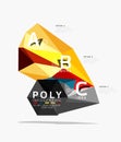 Abstract polygonal infographics