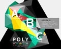 Abstract polygonal infographics