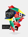 Abstract polygonal infographics