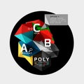 Abstract polygonal infographics