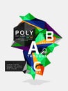 Abstract polygonal infographics