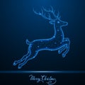 Christmas low poly deer