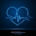 Heart pulse sign Royalty Free Stock Photo