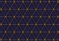 Abstract polygonal pattern luxury golden line with dark blue template Royalty Free Stock Photo
