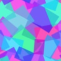 Abstract polygonal purple and blue seamless vector geometric pattern.