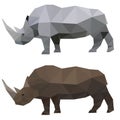 Abstract polygonal rhino Royalty Free Stock Photo