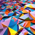 701 Abstract Polygonal Shapes: A contemporary background featuring abstract polygonal shapes in vibrant and harmonious colors th Royalty Free Stock Photo