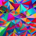 701 Abstract Polygonal Shapes: A contemporary background featuring abstract polygonal shapes in vibrant and harmonious colors th Royalty Free Stock Photo