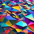 701 Abstract Polygonal Shapes: A contemporary background featuring abstract polygonal shapes in vibrant and harmonious colors th Royalty Free Stock Photo