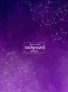 Abstract Polygonal Space Background with Connecting Dots and Lines. Low Poly Vector Illustration Royalty Free Stock Photo