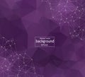 Abstract Polygonal Space Background with Connecting Dots and Lines. Low Poly Vector Illustration Royalty Free Stock Photo