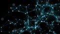 Network connection structure.Low poly shape with connecting dots and lines on dark background.3d rendering Big data Royalty Free Stock Photo