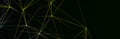 Abstract polygonal space with dots and lines. Connection science background. Triangular business wallpaper. 3d rendering