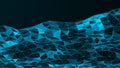 Abstract polygonal space with dots and lines. Triangular structure. Background concept for your design. 3d rendering Royalty Free Stock Photo