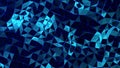 Abstract polygonal space with dots and lines. Triangular structure. Background concept for your design. 3d rendering Royalty Free Stock Photo