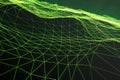Abstract polygonal space low poly with connecting dots and lines. Futuristic background. Connection structure. 3d