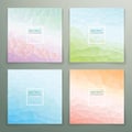 Pastel modern background set with square text