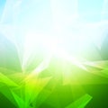 Abstract polygonal summer time low poly bright