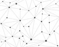 Abstract polygonal technology network background with connecting dots