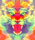 Abstract polygonal tiger Royalty Free Stock Photo