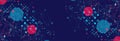 Abstract polygonal vector background with connecting dots, letters and lines. Royalty Free Stock Photo