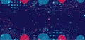 Abstract polygonal vector background with connecting dots, letters and lines. Royalty Free Stock Photo