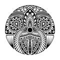 Abstract polynesian ethnic circle tattoo design Royalty Free Stock Photo