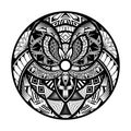 Abstract polynesian ethnic circle tattoo Royalty Free Stock Photo