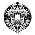 Abstract polynesian ethnic circle tattoo Royalty Free Stock Photo