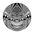 Abstract polynesian tattoo circle design