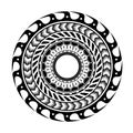 Abstract polynesian tattoo circle design