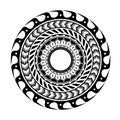 Abstract polynesian tattoo circle design
