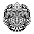 Abstract polynesian tattoo ethnic circle design Royalty Free Stock Photo