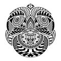 Abstract polynesian tattoo ethnic circle design Royalty Free Stock Photo