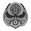 Abstract polynesian tattoo ethnic circle design Royalty Free Stock Photo