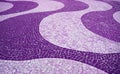 Purple Colored Wave Patterned Mosaic Pavement for Background