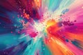 Abstract pop background with explosion of colors to the beat Royalty Free Stock Photo