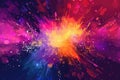 Abstract pop background with explosion of colors to the beat Royalty Free Stock Photo