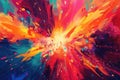 Abstract pop background with explosion of colors to the beat Royalty Free Stock Photo