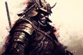 abstract portrait of a samurai. Generative AI, Generative, AI