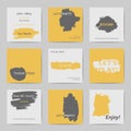 Abstract postcard templates