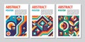Abstract poster geometric concept design. Vertical banner set. Layout pattern. Decorative ornament mosaic.