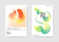 Abstract Poster Liquid Background. Fluid Shapes Brochure
